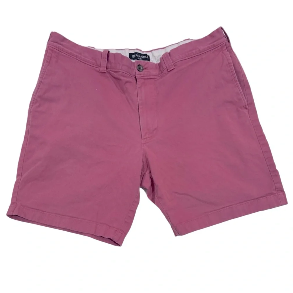 J Crew Mercantile Flex Chino‎ Shorts Mens 36 Pink Twill Flat Front Casual